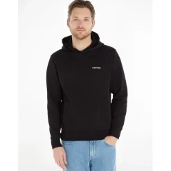 Calvin Klein Logo Repreve Hoodie in Black