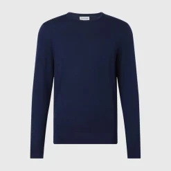 Calvin Klein Merino Wool Jumper in Navy