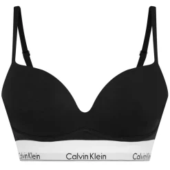 Calvin Klein Modern Cotton Plunge Push up in Black