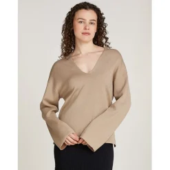 Calvin Klein Neck Sweater in Beige