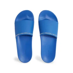 Calvin Klein Rubber Slide Sandals in Blue