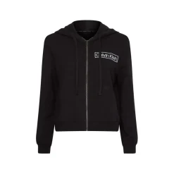 Calvin Klein Sleeve Zip Hoodie in Black