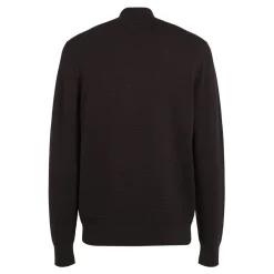 Calvin Klein Zip Neck Slim Fit Sweater in Black