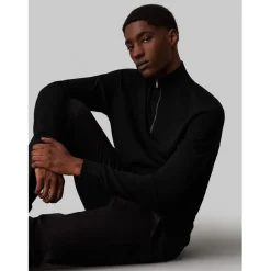 Calvin Klein Zip Sweater in Black