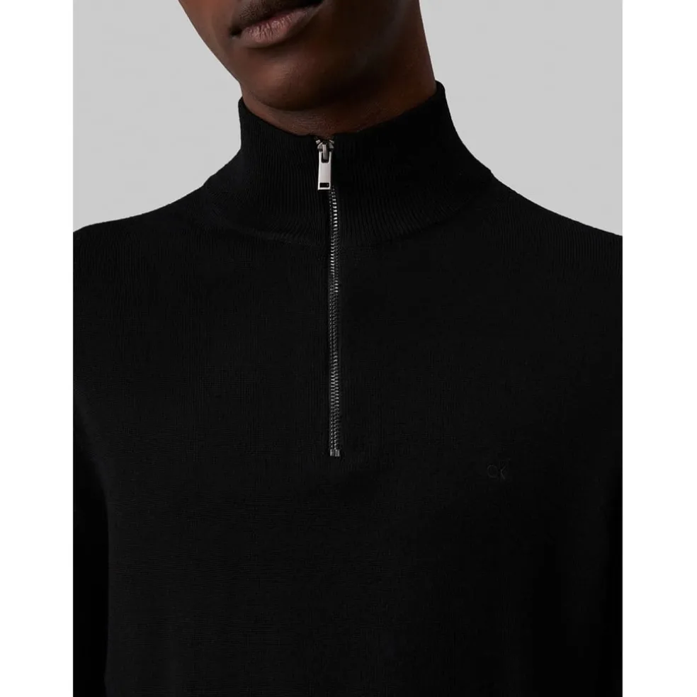 Calvin Klein Zip Sweater in Black