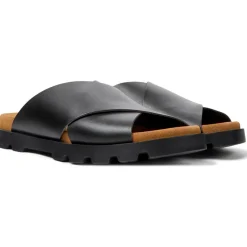 Camper Brutus Flatform Slide Sandals in Black