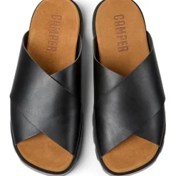 Camper Brutus Flatform Slide Sandals in Black