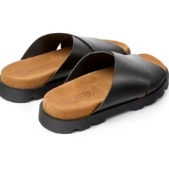 Camper Brutus Flatform Slide Sandals in Black