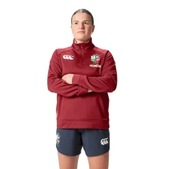 Canterbury Womens British And Irish Lions Quarter Zip Fleece 2025 in Red