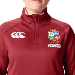 Canterbury Womens British And Irish Lions Quarter Zip Fleece 2025 in Red