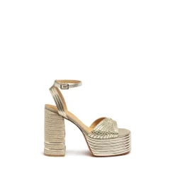 Castaner Ferosa Block Heels in Gold