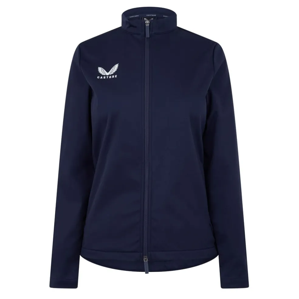 Castore Long Mock Neck Track Jacket in Blue