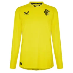 Castore V Neck Long Sleeve Regular Fit T-Shirt in Yellow