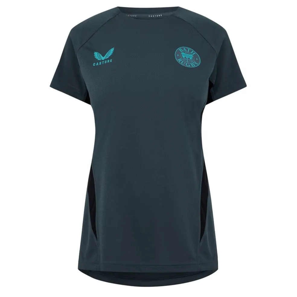 Castore Womens Bath Rugby Training T-Shirt 2024 2025 in Grey