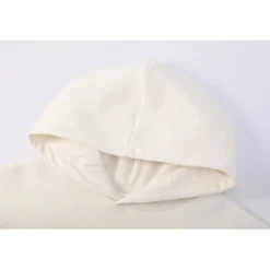 Character Hooded Relaxed Fit Long Sleeve Sweatshirt in White