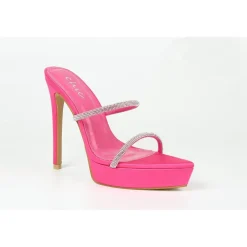 Chic Dmnt Strp Pltfm in Pink