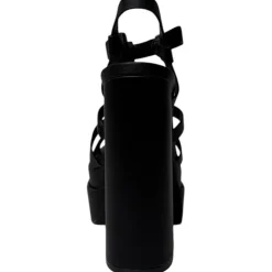 Chic Plfm Gldtr Sndl in Black