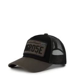 Christian Rose Plate Trucker Cap in Black