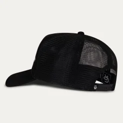 Christian Rose Trucker Cap in Black