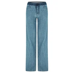 Christopher Esber Wide Leg Relaxed Fit Denim Jeans in Blue