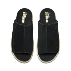 Clarks Originals Overleigh Sliders in Black