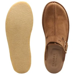 Clarks Originals Trek Mule Suede Shoes in Brown