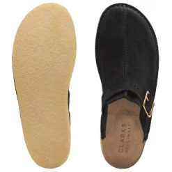 Clarks Originals Trek Mule Suede Shoes in Black