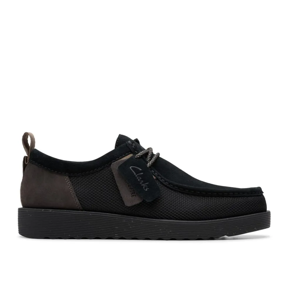 Clarks Wallabee Moccasin Flatform Loafers in Black