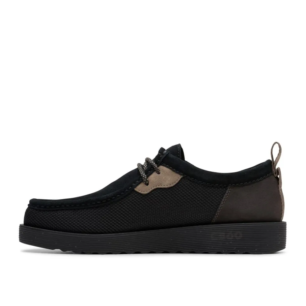 Clarks Wallabee Moccasin Flatform Loafers in Black