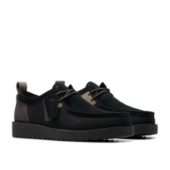 Clarks Wallabee Moccasin Flatform Loafers in Black