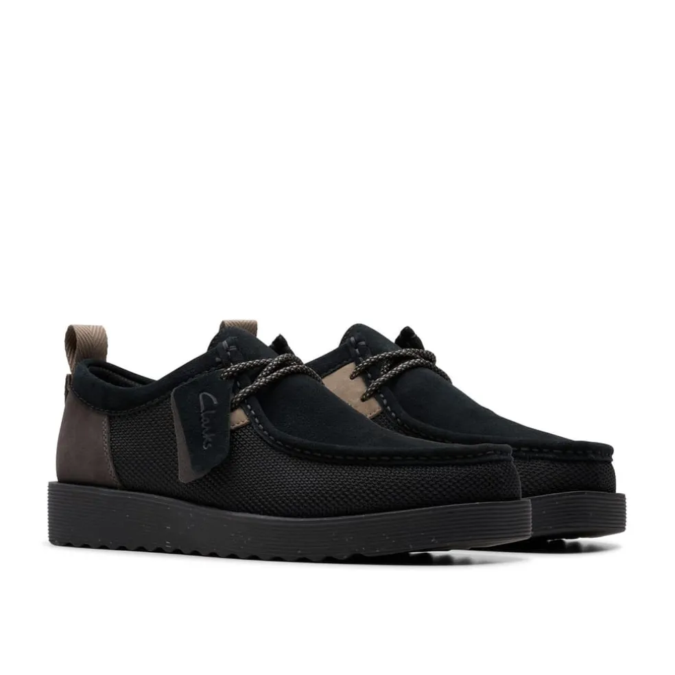 Clarks Wallabee Moccasin Flatform Loafers in Black