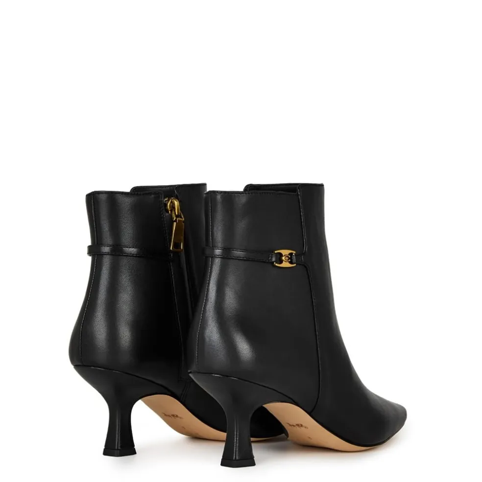 Coach Bootie Stiletto Low Heel Boots in Black