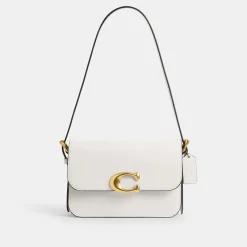 Coach Cross Body Handbag with Detachable Strap in White
