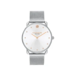 Coach Ladies Elliot Mesh Watch in Silver