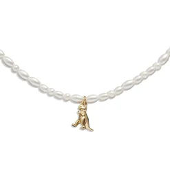 Coach Prl Chkr Nklc in White