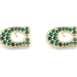 Coach Pv C Stud Erng in Green