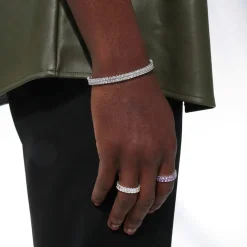 Common Lines Tennis Bracelet in Silver