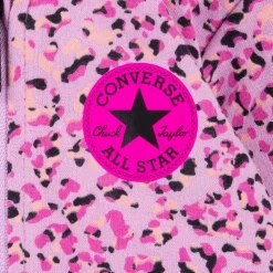 Converse Infants Allover Print Hooded Coverall in Pink