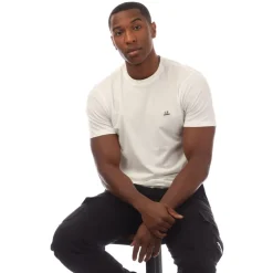 C.P. Company 30/1 Jersey Logo Patch T-Shirt in White