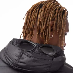 C.P. Company D.D. Shell Goggle Down Jacket in Navy