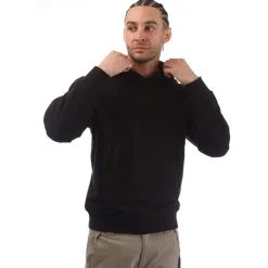 C.P. Company Diagonal Raised Fleece Lens Hoodie in Black