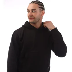 C.P. Company Diagonal Raised Fleece Lens Hoodie in Black