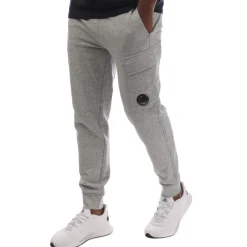 C.P. Company Diagonal Raised Fleece Lens Sweatpants in Grey