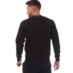C.P. Company Diagonal Raised Fleece Lens Crewneck Sweatshirt in Black