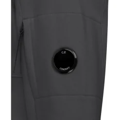 C.P. Company Diagonal Raised Fleece Hoodie in Black