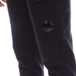 C.P. Company Diagonal Raised Fleece Lens Sweatpants in Navy