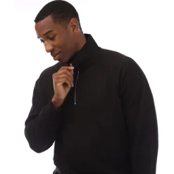 C.P. Company Diagonal Raised Fleece Half-Zip Sweatshirt in Black