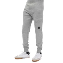 C.P. Company Diagonal Raised Fleece Cargo Sweatpants in Grey