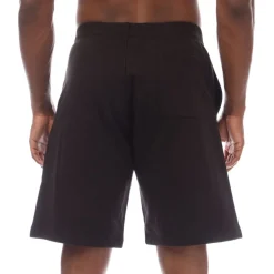 C.P. Company Diagonal Raised Fleece Logo Shorts in Black