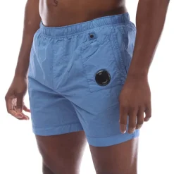 C.P. Company Flatt Nylon Lens Swim Shorts in Blue